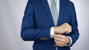 Premium Stretch Navy Blue Suit Wallpaper