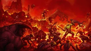 Prepare For Battle In The World Of Doom Wallpaper