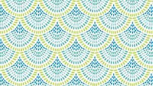 Preppy Blue Green Fans Wallpaper