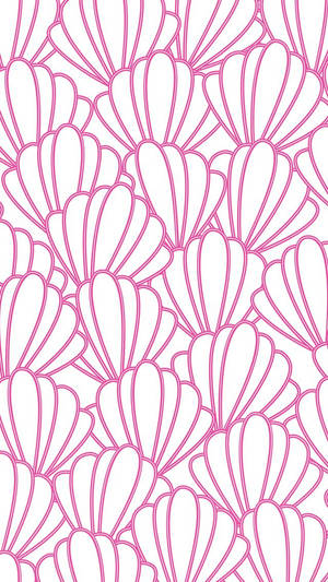Preppy Pink Shells Wallpaper