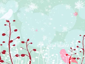 Pretty Background Christmas Aesthetic Birds Wallpaper