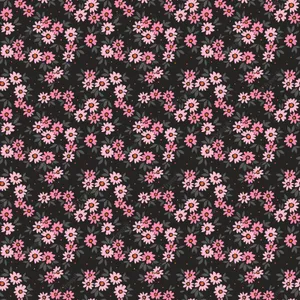 Pretty Black Flowers Design Wallpaper