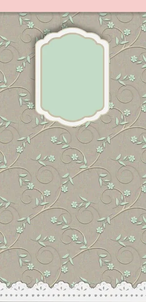 Pretty Sage Jacobean Lock Screen Wallpaper