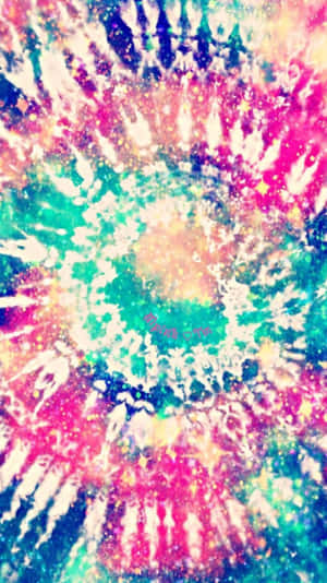 Pretty Tie Dye Beautiful Green Blue Pink Off White [wallpaper] Wallpaper