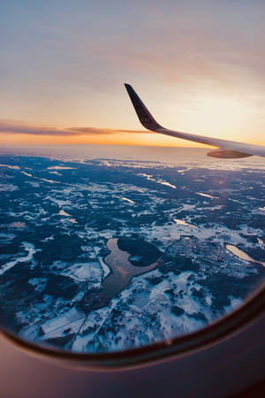 Preview Wallpaper Airplane, Wing, View, Land, Overview Wallpaper