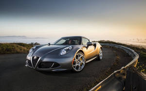 Preview Wallpaper Alfa Romeo, 4c, Silver, Side View Wallpaper