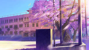 Preview Wallpaper Anime, School, Winter Street Wallpaper
