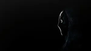 Preview Wallpaper Anonymous, Mask, Profile, Dark Wallpaper