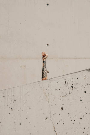 Preview Wallpaper Arm, Tattoo, Wall, Marble, White Wallpaper