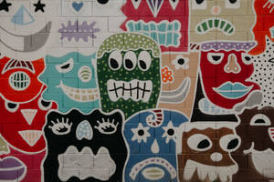 Preview Wallpaper Art, Graffiti, Wall, Faces Wallpaper