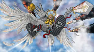 Preview Wallpaper Art, Wings, Sword, Explosion Wallpaper