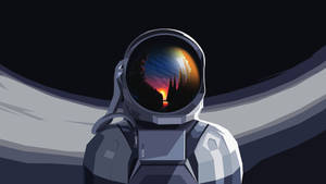 Preview Wallpaper Astronaut, Spacesuit, Reflection, Sunset, Art Wallpaper