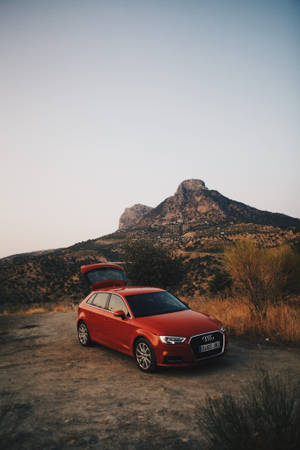 Preview Wallpaper Audi Q5, Red, Mountains Wallpaper