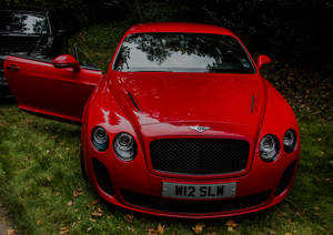 Preview Wallpaper Bentley Continental Gt, Red, Front View, Luxury Wallpaper