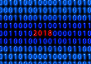 Preview Wallpaper Binary Code, New Year, 2018 Wallpaper