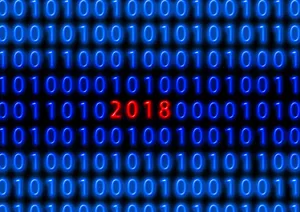 Preview Wallpaper Binary Code, New Year, 2018 Wallpaper