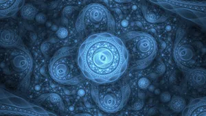 Preview Wallpaper Blue Background, Flower, Patterns Wallpaper