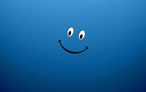 Preview Wallpaper Blue, White, Smile, Drawing Wallpaper