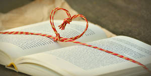 Preview Wallpaper Book, Heart, Love, Thread Wallpaper