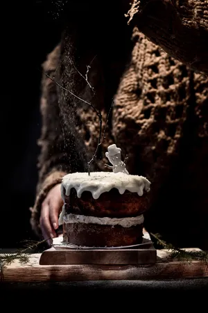 Preview Wallpaper Cake, Dessert, Decoration, Powder, Snowman Wallpaper