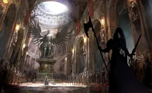 Preview Wallpaper Castle, Hall, Warriors, Fight Wallpaper