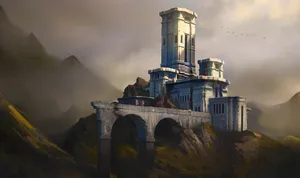 Preview Wallpaper Castle, Rocks, Old, Art Wallpaper