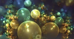 Preview Wallpaper Circles, Hexagons, Glow, Shapes, Pattern Wallpaper