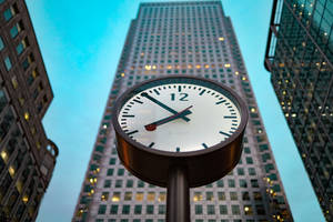 Preview Wallpaper Clock, Building, Skyscraper, City Wallpaper