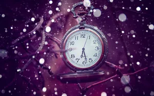 Preview Wallpaper Clock, Time, Lilac Wallpaper