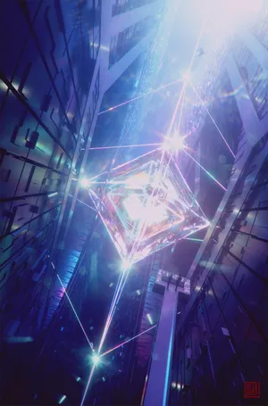 Preview Wallpaper Crystal, Glow, Glare, Rays, Bright, Shape Wallpaper