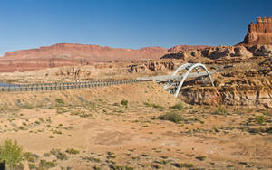 Preview Wallpaper Desert, Road, Bridge, Canyons Wallpaper