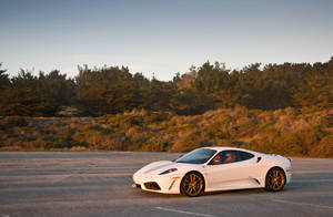 Preview Wallpaper Ferrari, White, Stylish, Sports Car Wallpaper