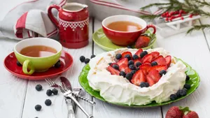 Preview Wallpaper Food, Apples, Tea, Dessert, Blueberry, Drinks Wallpaper