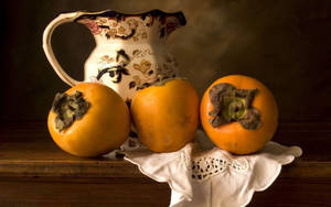 Preview Wallpaper Food, Fruit, Persimmon, Tasty, Pitcher Wallpaper