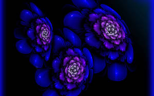 Preview Wallpaper Fractal, Dark, Blue, Spots Wallpaper