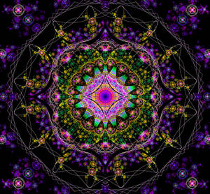 Preview Wallpaper Fractal, Mandala, Colorful, Ornament Wallpaper