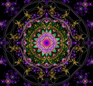 Preview Wallpaper Fractal, Mandala, Colorful, Ornament Wallpaper