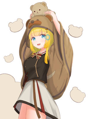 Preview Wallpaper Girl, Bear Cub, Toy, Cute, Anime Wallpaper
