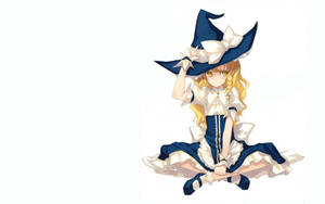 Preview Wallpaper Girl, Blond, Fairy Blue Costume, Posture Wallpaper