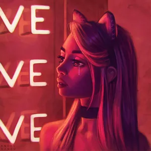 Preview Wallpaper Girl, Sadness, Tear, Face, Art Wallpaper