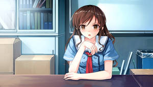 Preview Wallpaper Girl, Table, Tears, Frustration, Sadness, Office, Resentment Wallpaper