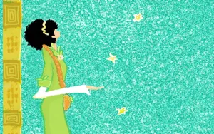 Preview Wallpaper Girl, Walk, Curls Wallpaper