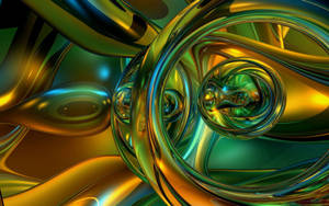 Preview Wallpaper Green, Yellow, Shiny, Merger, Device Wallpaper