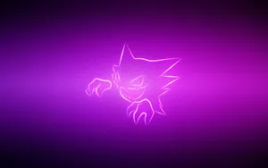 Preview Wallpaper Grin, Pokemon, Purple, Haunter Wallpaper