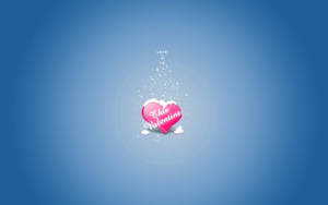 Preview Wallpaper Heart, Snow, Blue, Valentines Day Wallpaper