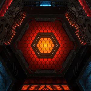 Preview Wallpaper Hexagon, Figure, Glow, Device Wallpaper