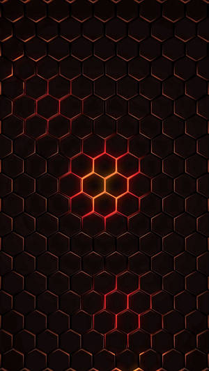 Preview Wallpaper Hexagons, Cells, Texture, Glow, Dark Wallpaper