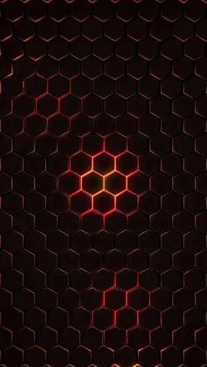 Preview Wallpaper Hexagons, Cells, Texture, Glow, Dark Wallpaper