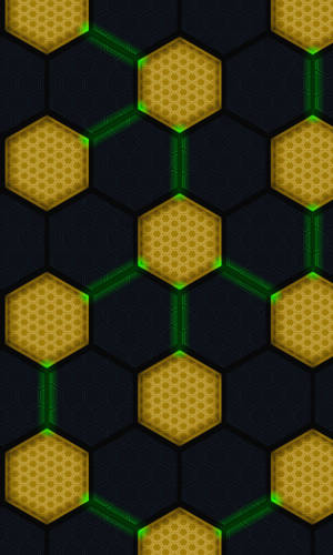 Preview Wallpaper Hexagons, Diagram, Circles, Connections, Glow Wallpaper