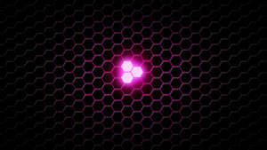 Preview Wallpaper Hexagons, Neon, Glow, Lilac Wallpaper